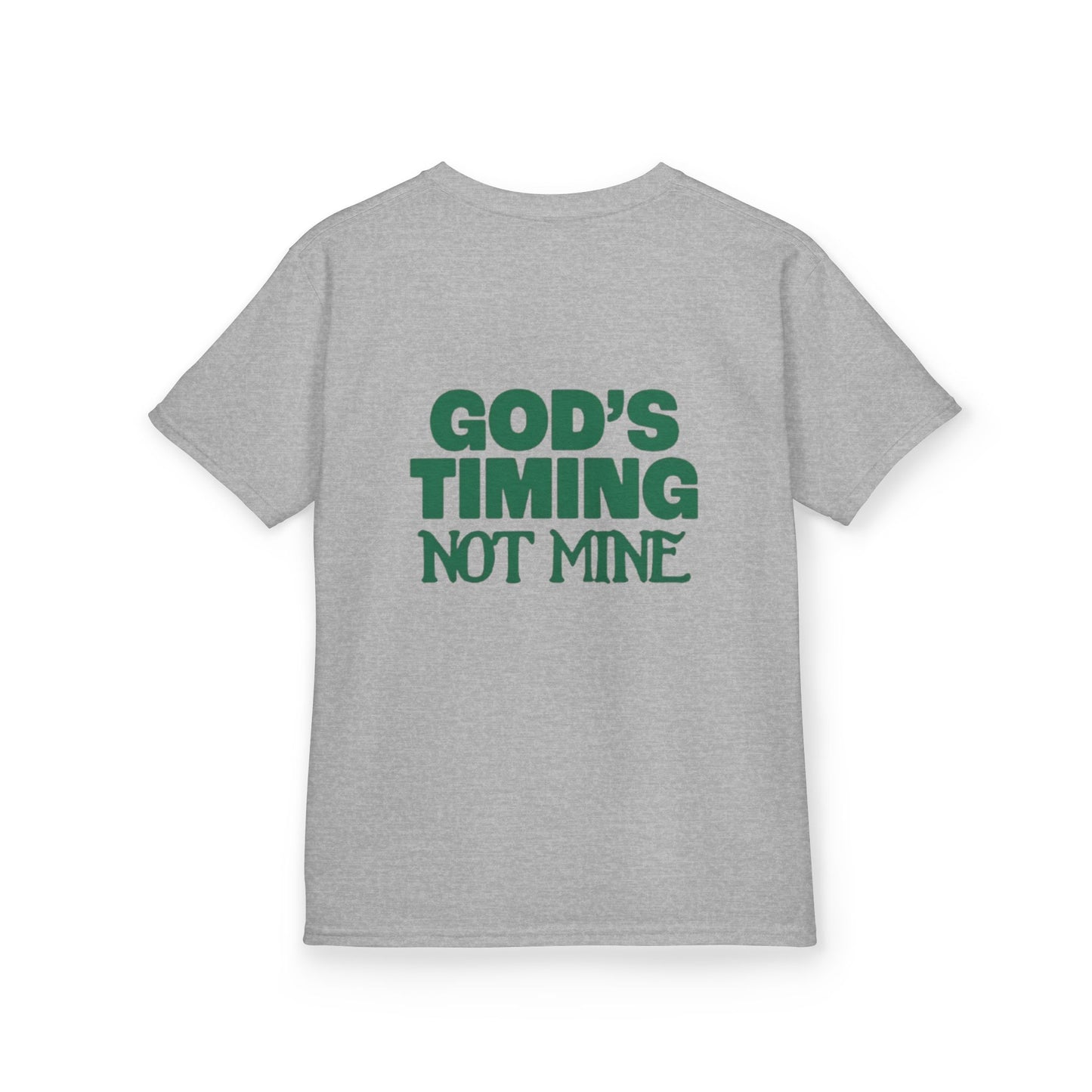 Kids Tee - 'God's Timing Not Mine' - Motivational Faith-Based Apparel