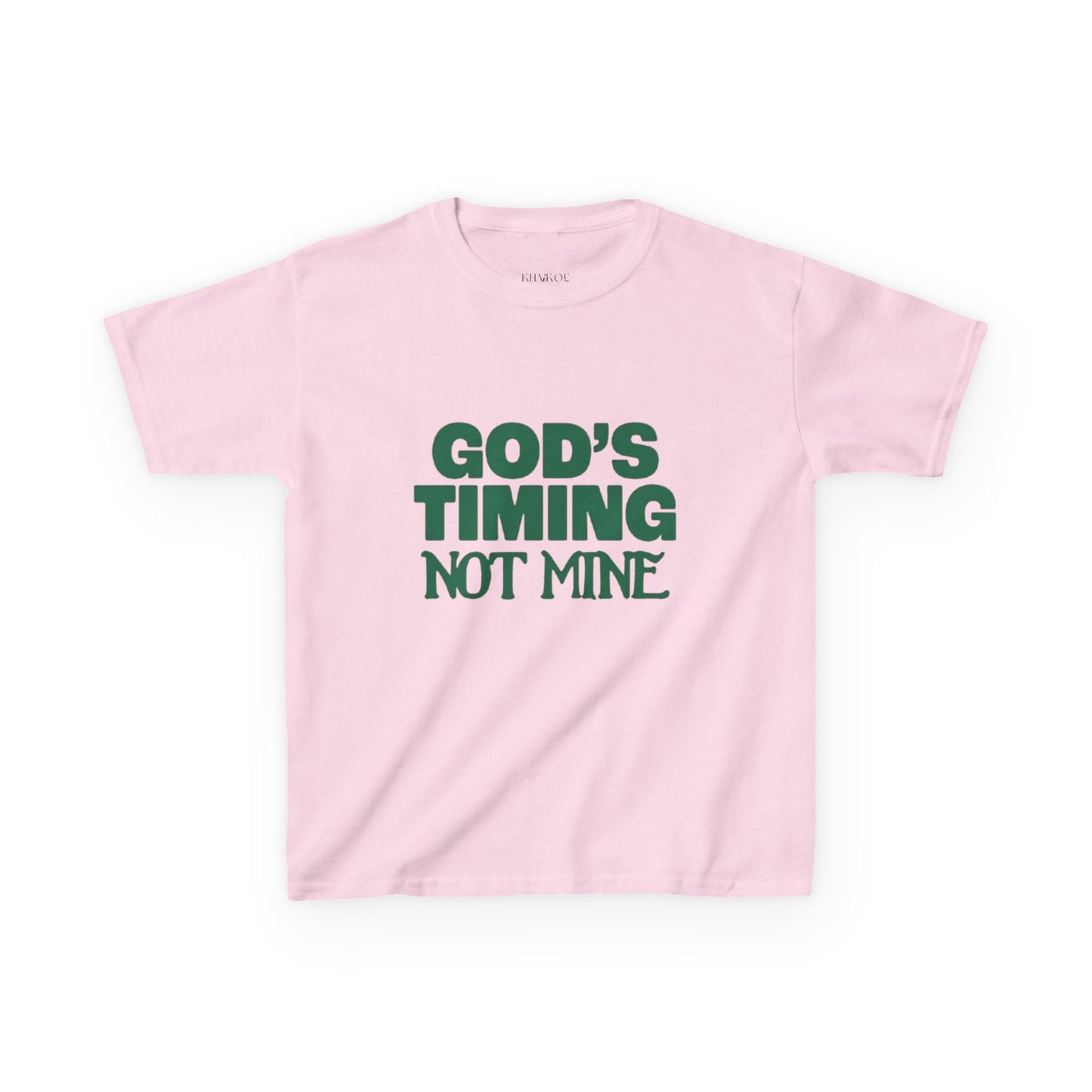 Kids Tee - 'God's Timing Not Mine' - Motivational Faith-Based Apparel