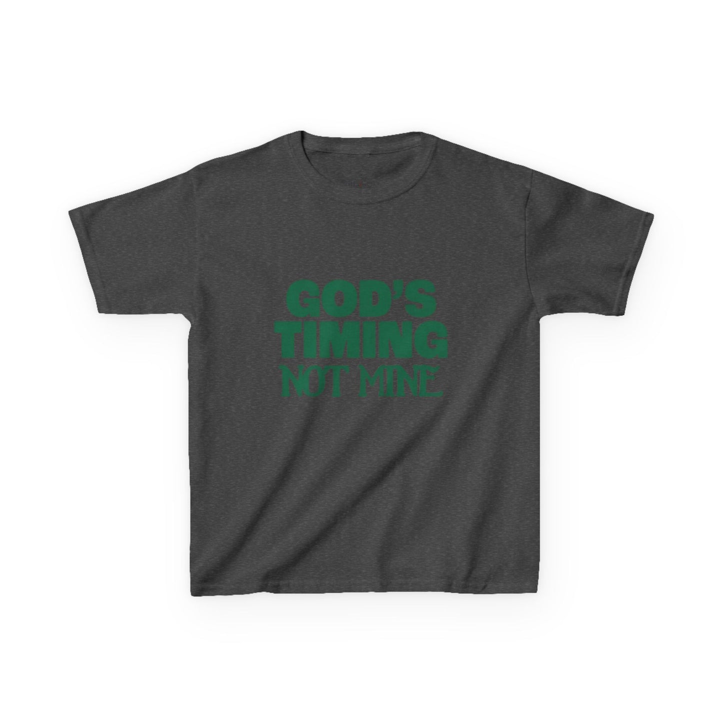 Kids Tee - 'God's Timing Not Mine' - Motivational Faith-Based Apparel