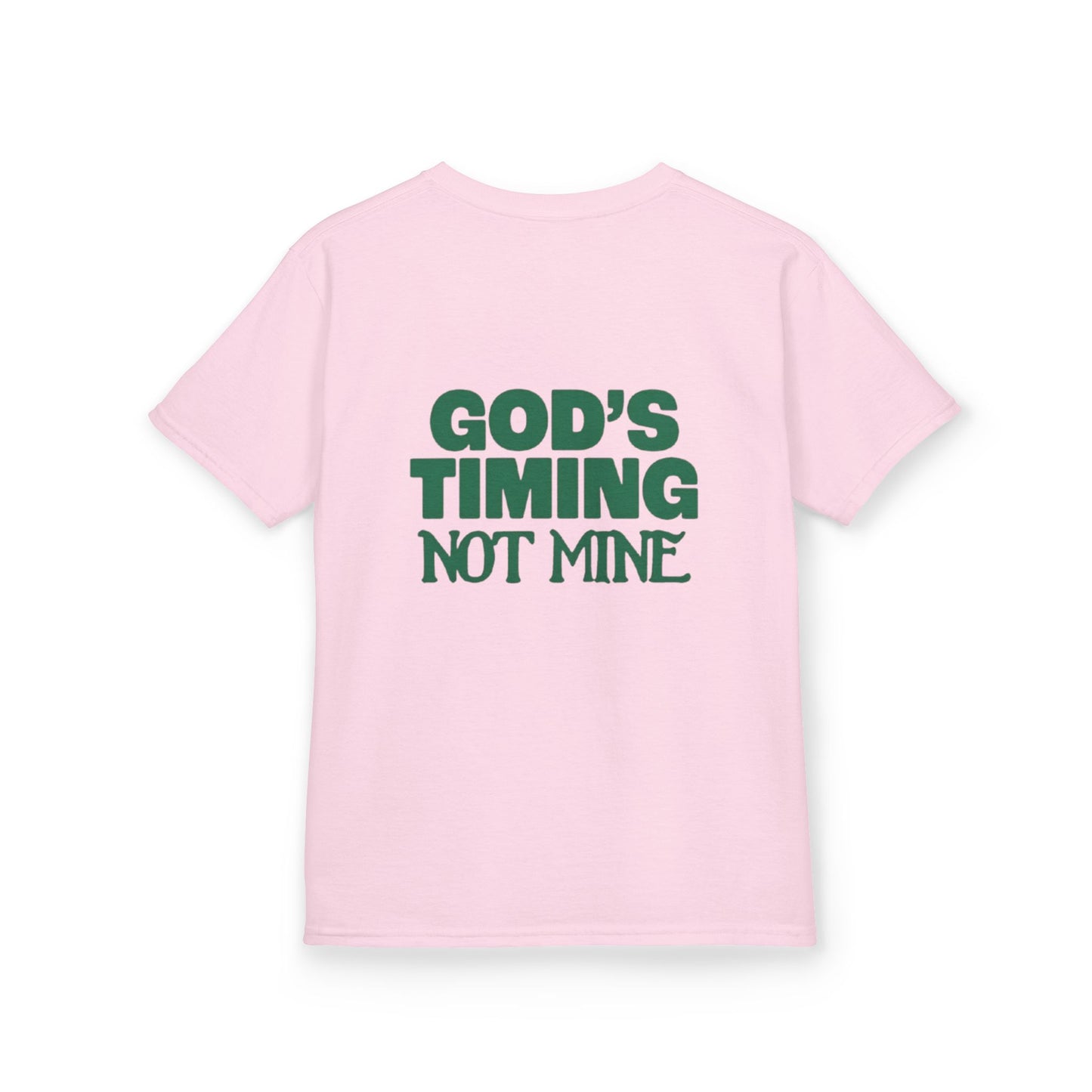 Kids Tee - 'God's Timing Not Mine' - Motivational Faith-Based Apparel