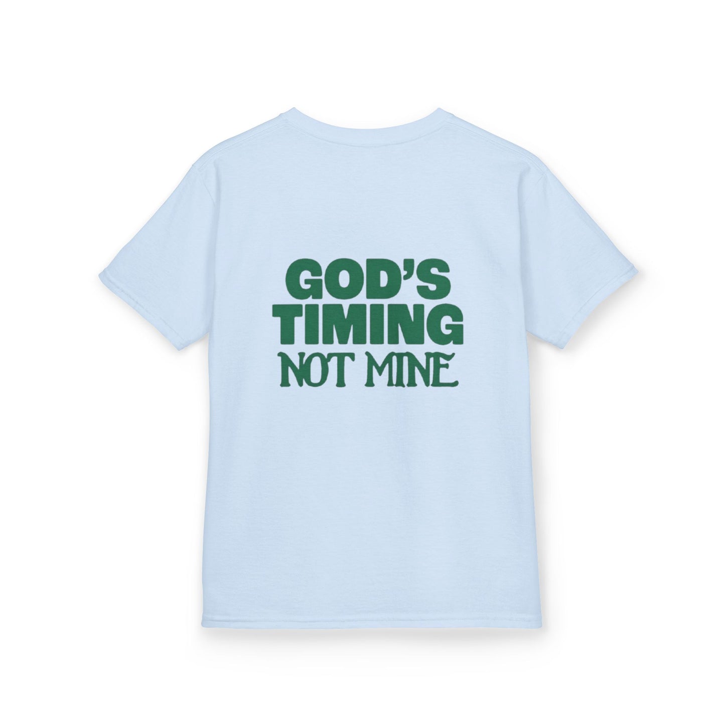 Kids Tee - 'God's Timing Not Mine' - Motivational Faith-Based Apparel