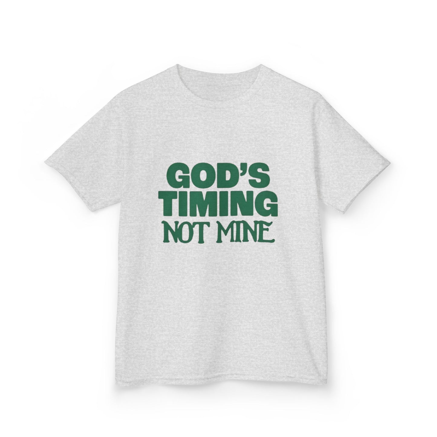 Kids Tee - 'God's Timing Not Mine' - Motivational Faith-Based Apparel