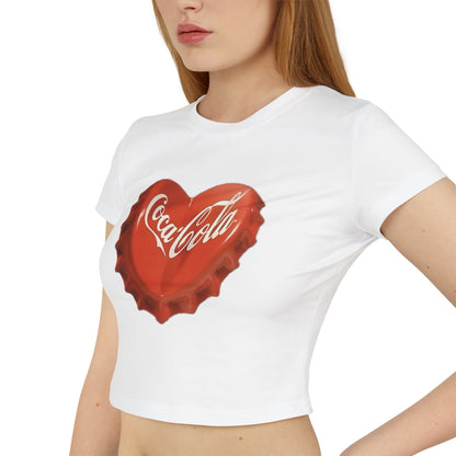 Coke Lovers Graphic Women's Baby Tee Shirt