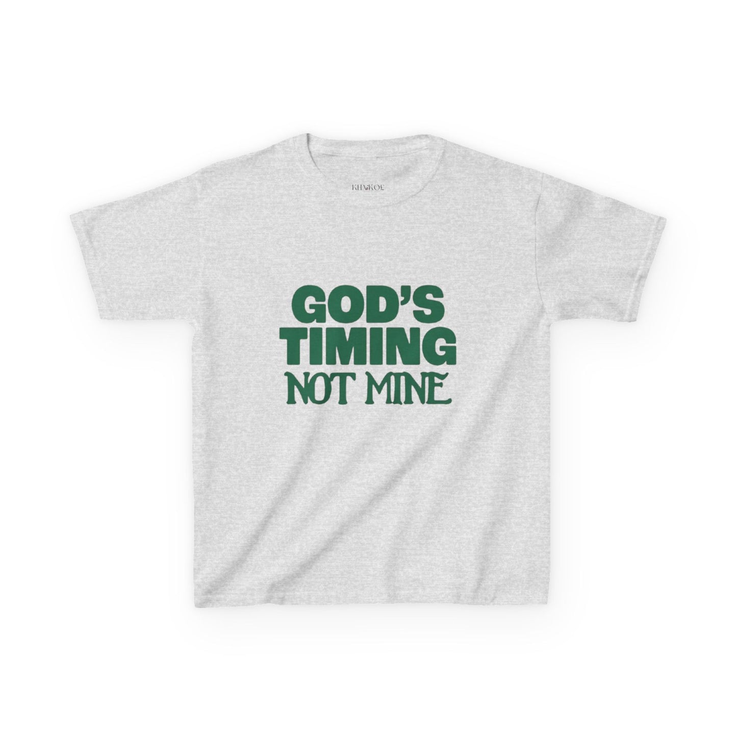 Kids Tee - 'God's Timing Not Mine' - Motivational Faith-Based Apparel