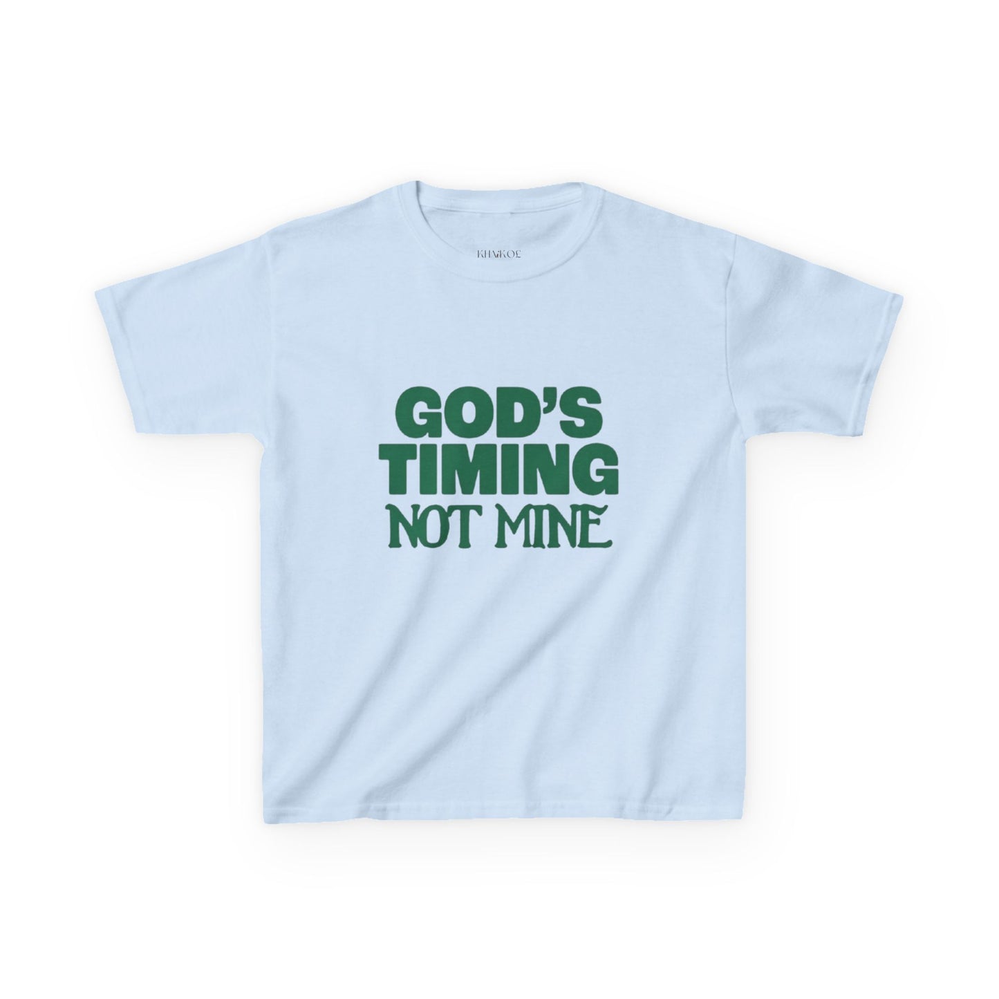 Kids Tee - 'God's Timing Not Mine' - Motivational Faith-Based Apparel