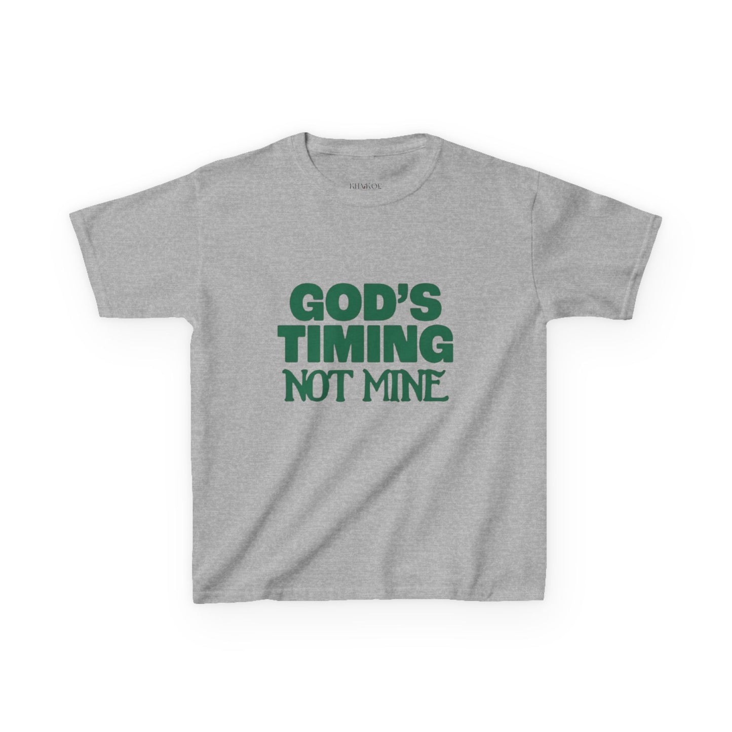 Kids Tee - 'God's Timing Not Mine' - Motivational Faith-Based Apparel