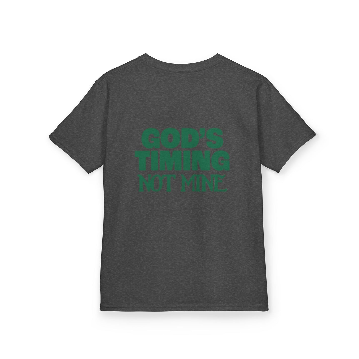 Kids Tee - 'God's Timing Not Mine' - Motivational Faith-Based Apparel