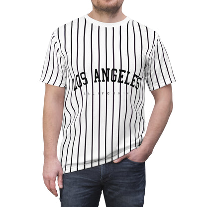 Unisex striped Los Angeles Tee