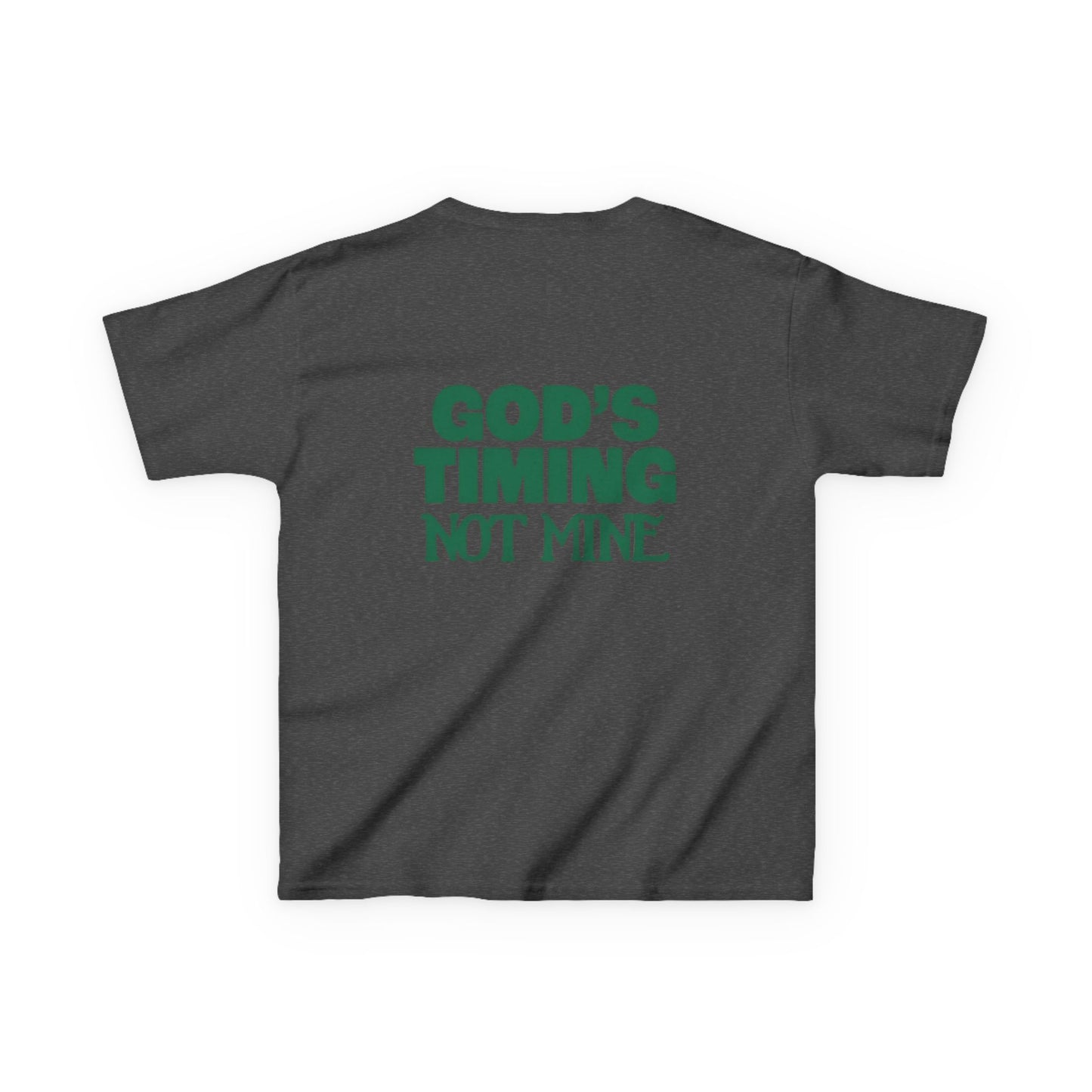 Kids Tee - 'God's Timing Not Mine' - Motivational Faith-Based Apparel
