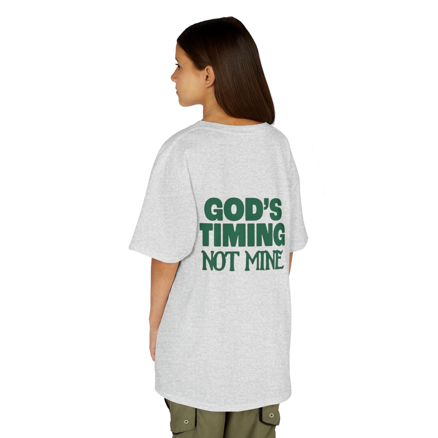 Kids Tee - 'God's Timing Not Mine' - Motivational Faith-Based Apparel