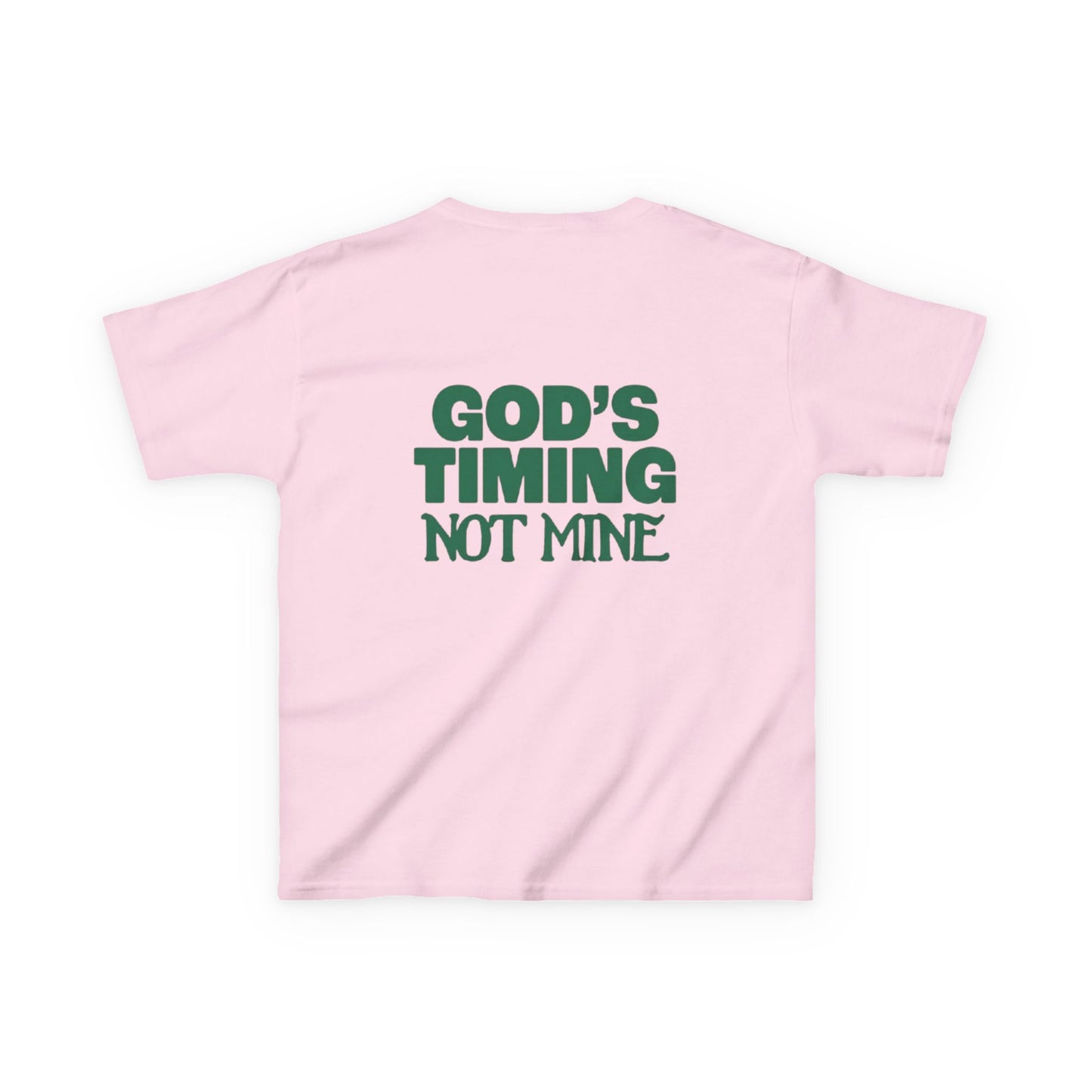 Kids Tee - 'God's Timing Not Mine' - Motivational Faith-Based Apparel