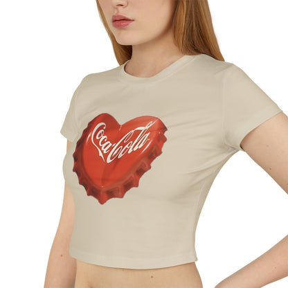 Coke Lovers Graphic Women's Baby Tee Shirt