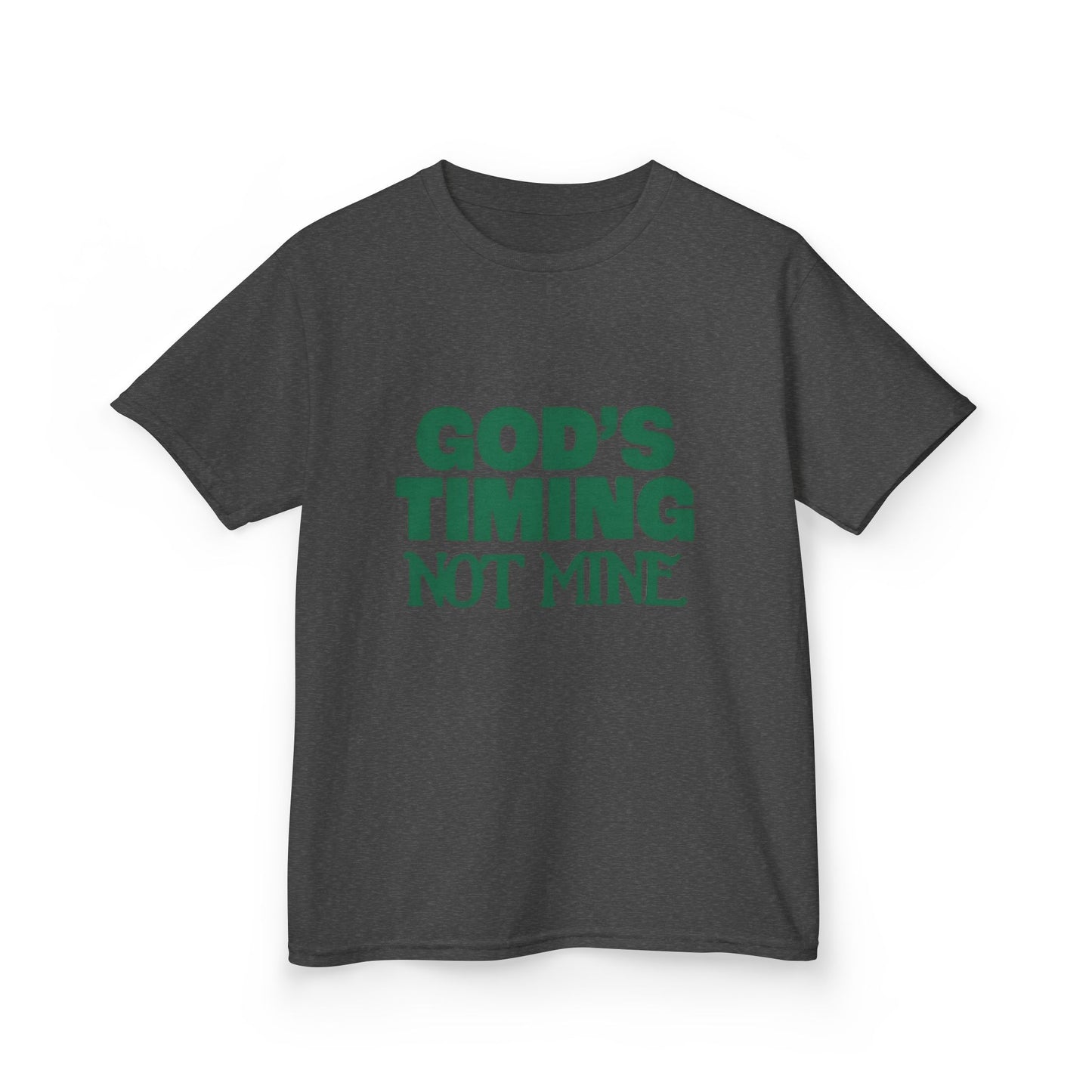 Kids Tee - 'God's Timing Not Mine' - Motivational Faith-Based Apparel