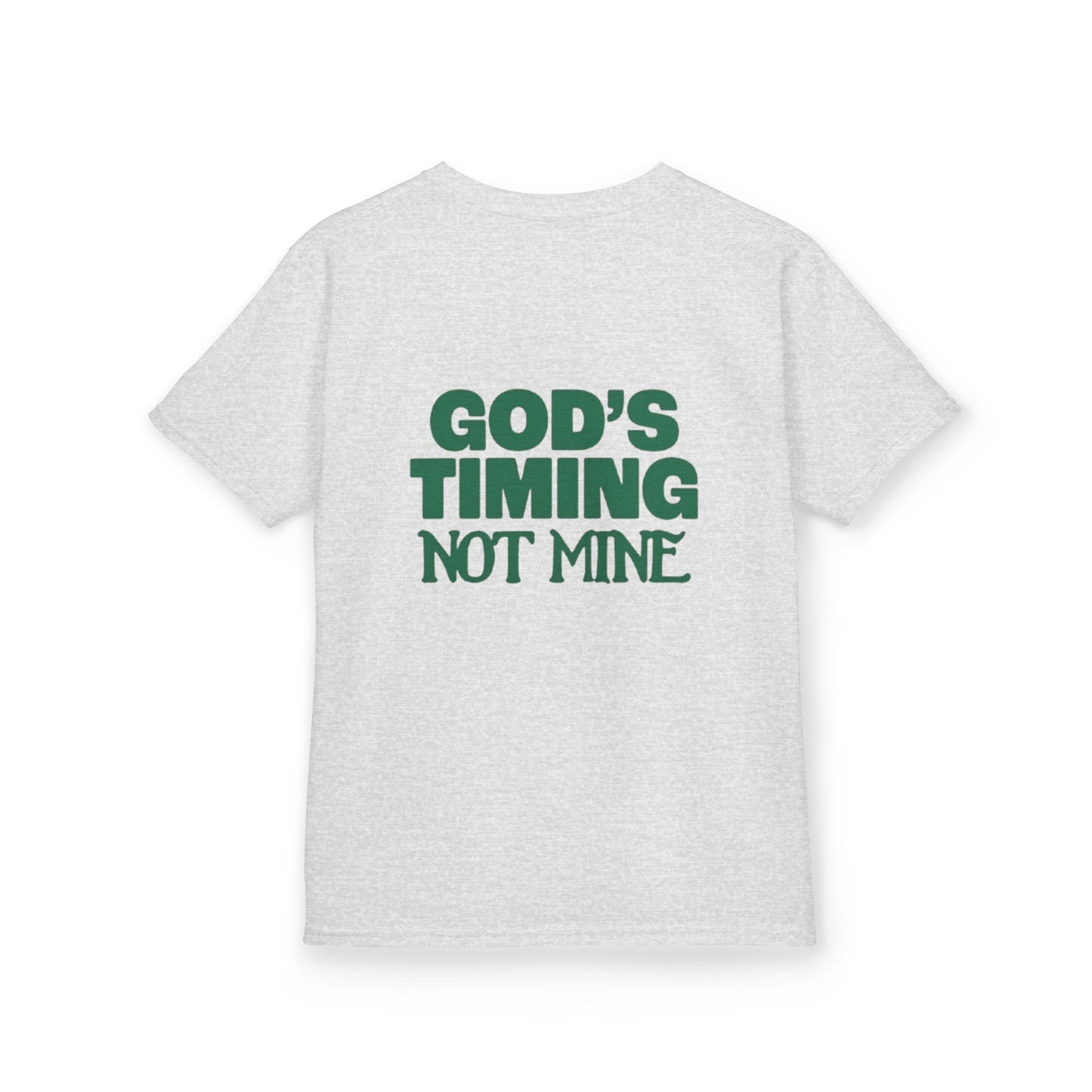 Kids Tee - 'God's Timing Not Mine' - Motivational Faith-Based Apparel