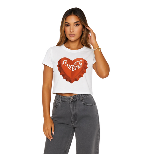 Coke Lovers Graphic Women's Baby Tee Shirt