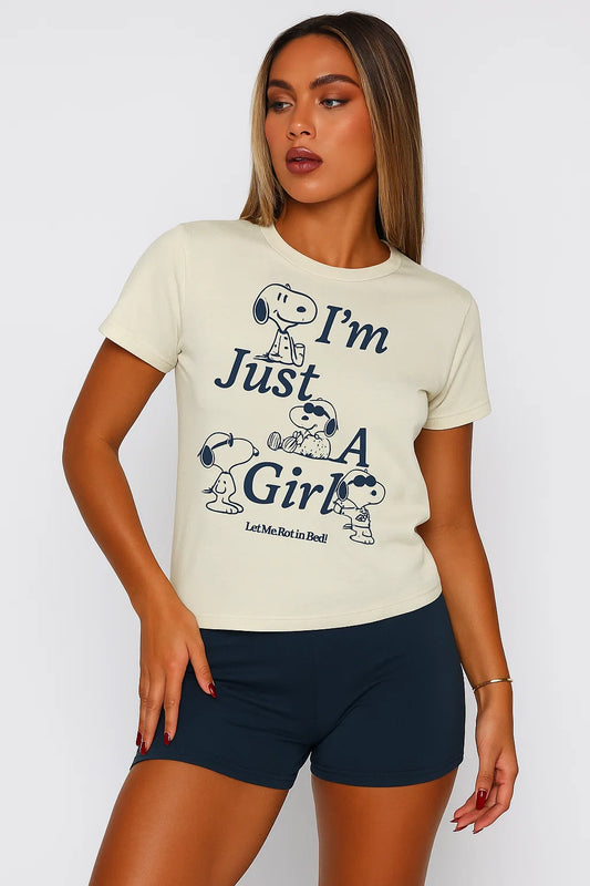 Women's Funny Snoopy Tee